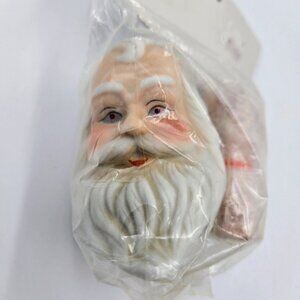 Santa Head And Hands Porcelain Crafts Doll Christmas Crafting New Vintage Read